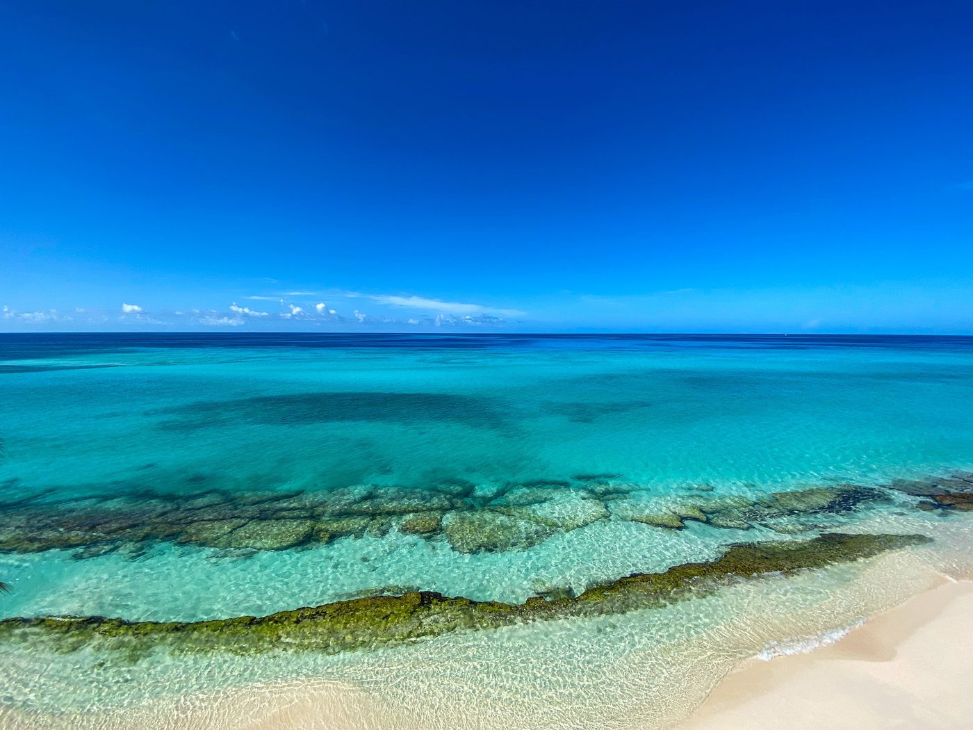 Turquoise Caribbean sea and reef